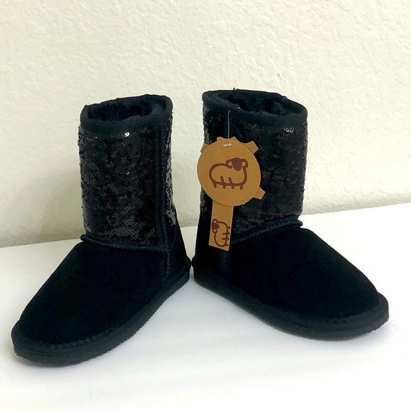 Lamo Other - Lamo Girls Black Fleece Lined Sequins Boots